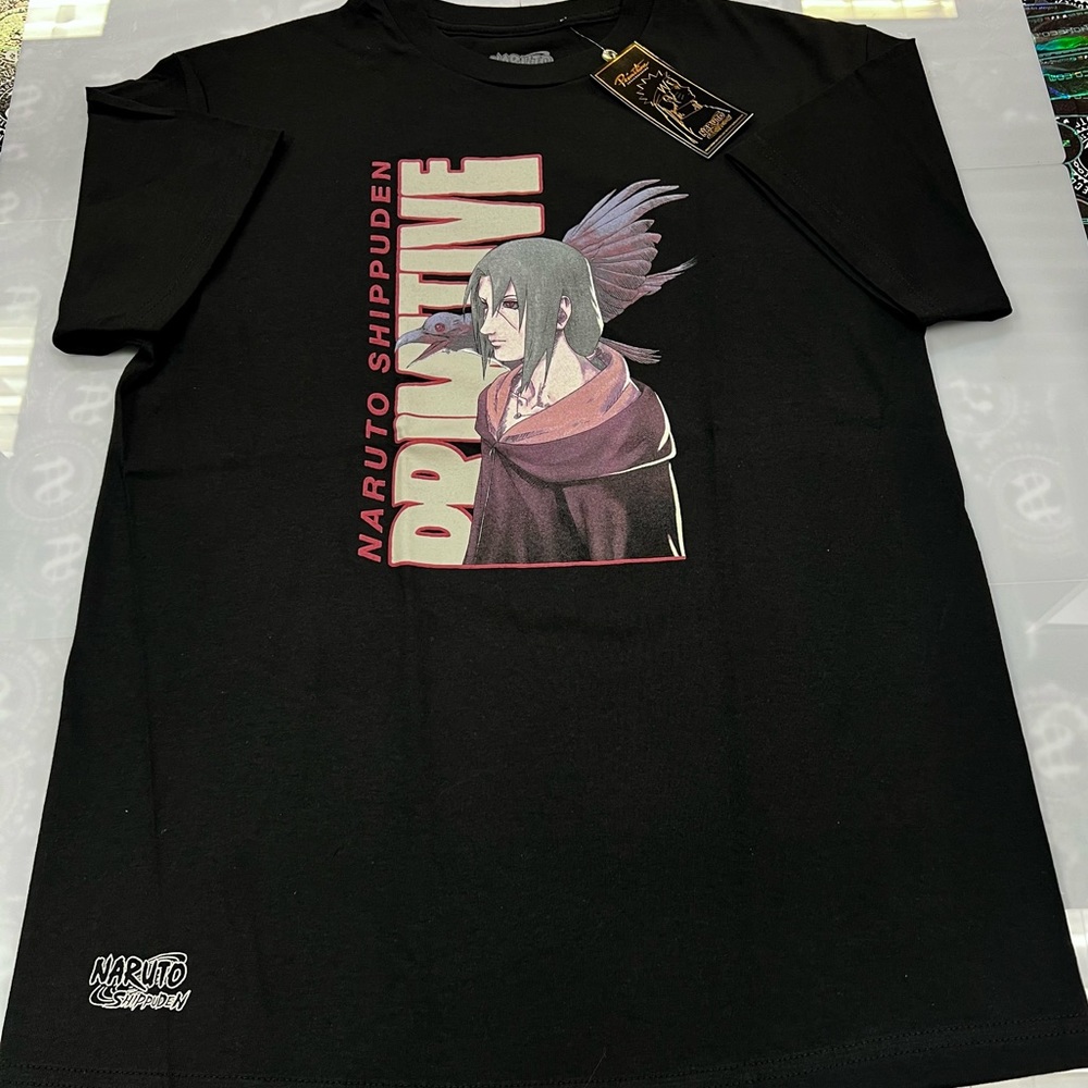 Primitive x Naruto Itachi Sharingan Tee (Black)